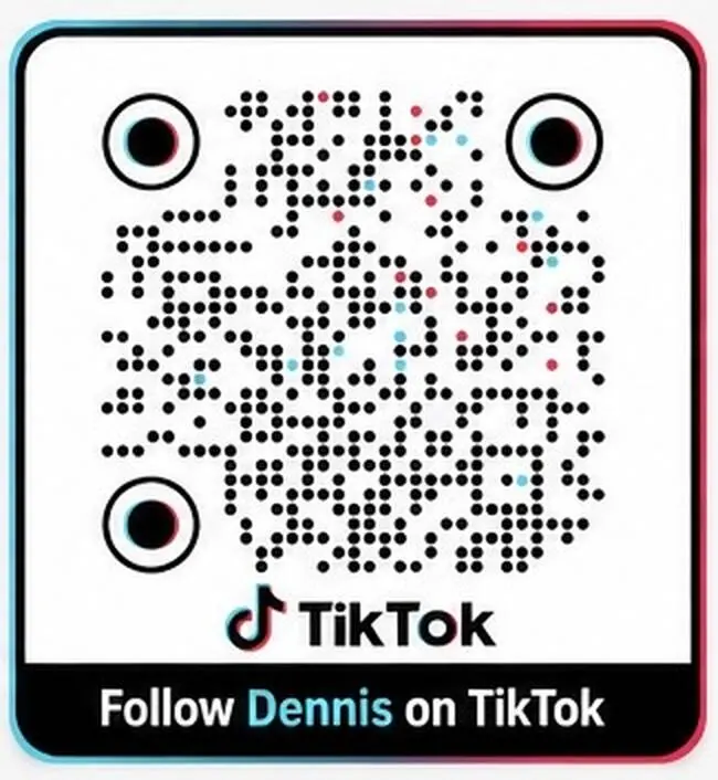 Follow Dennis on TikTok QR code